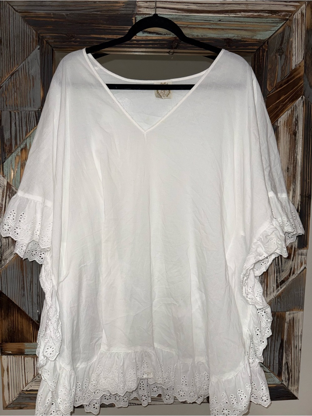 The Beaufort Bonnet Company White Eyelet Trim Swim Coverup